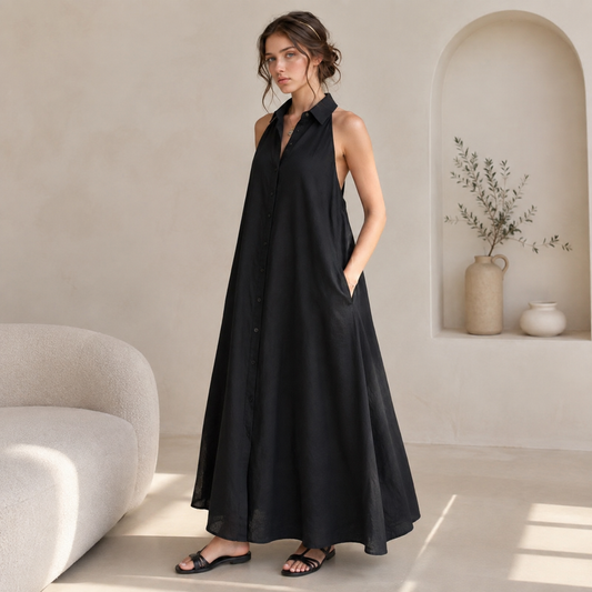 Elegant Halter Neck Maxi Holiday Dress | Formal | Affordable Evening