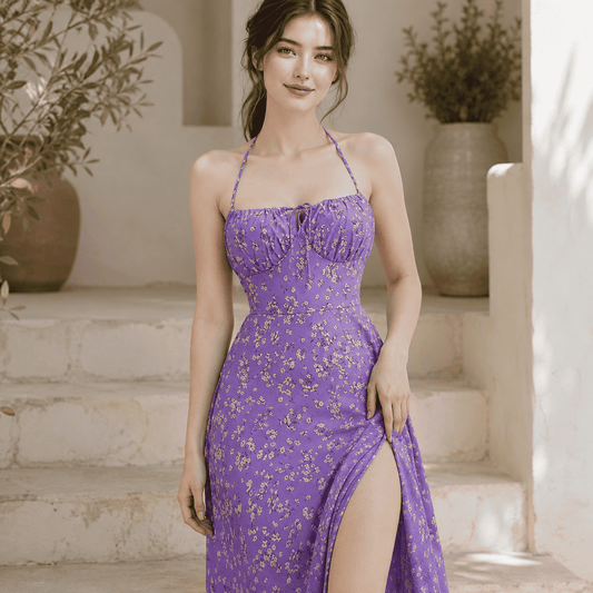 Floral Bodycon Long Beach Vacation Dress – additional view 2