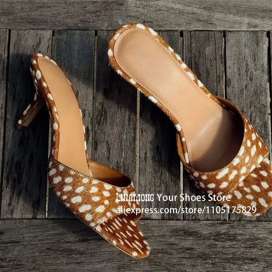 Leopard Print Stiletto Mules – additional view 2