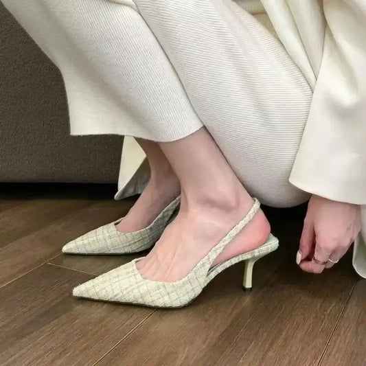 Knitted Platform Pointed Toe Stiletto Sandals – additional view 2