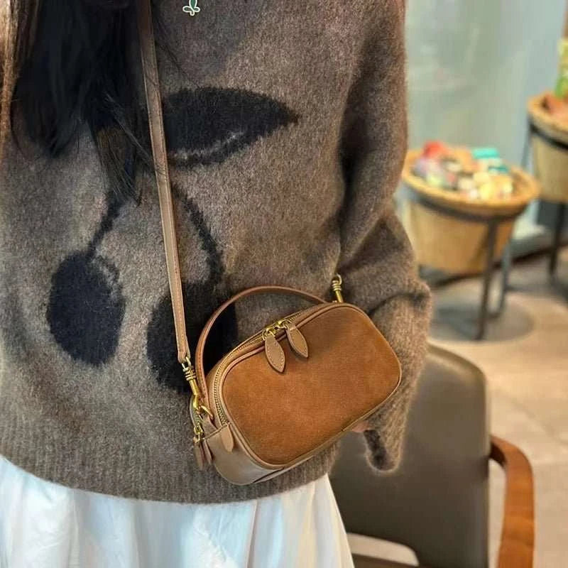 Cowhide Genuine Leather Luxury Crossbody Bag - Celina Studio