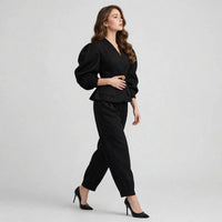 Puffy Sleeve Blazer Pants Set
