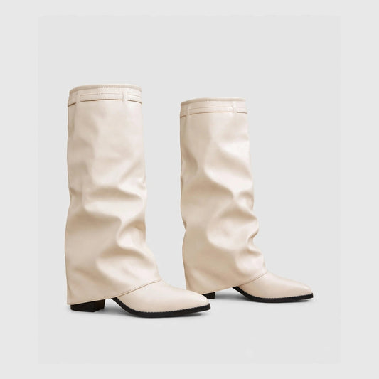 Off-White Point-Toe High-Heel Boots, product view