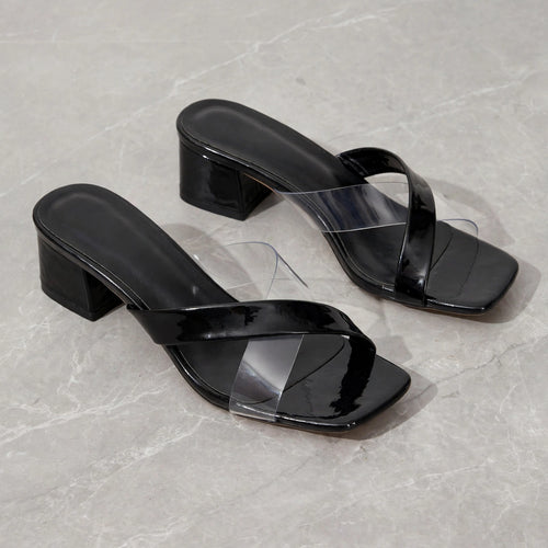 Women's Crisscross Low Block Heel Sandals