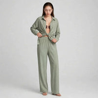 Button Down Shirt Pants Set
