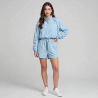 Zip-Up Jacket and Shorts Set