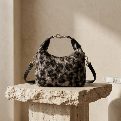 Fuzzy Mini Zip Handbag – Lifestyle Shot