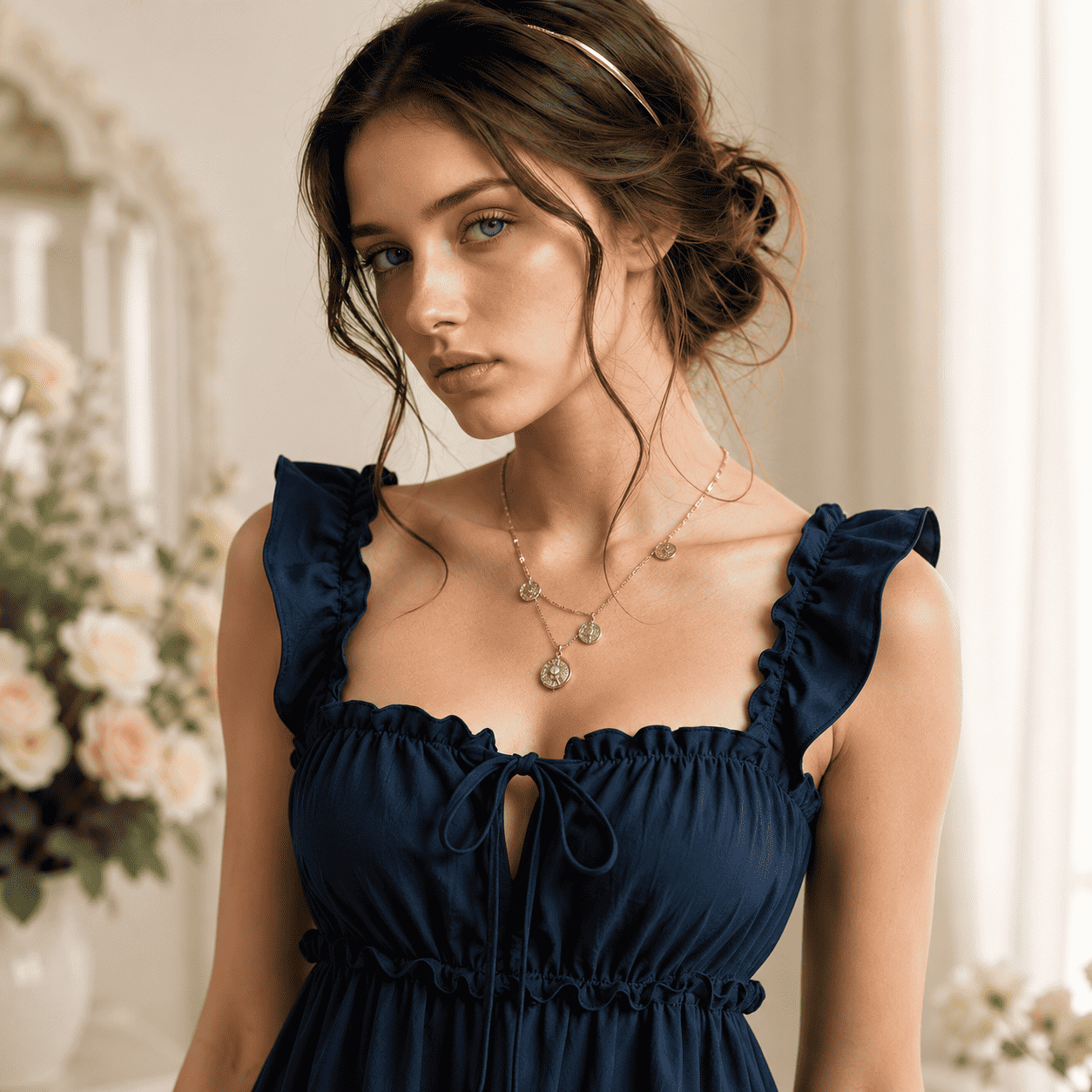 Cute Square Neck Mini Dress – additional view 4