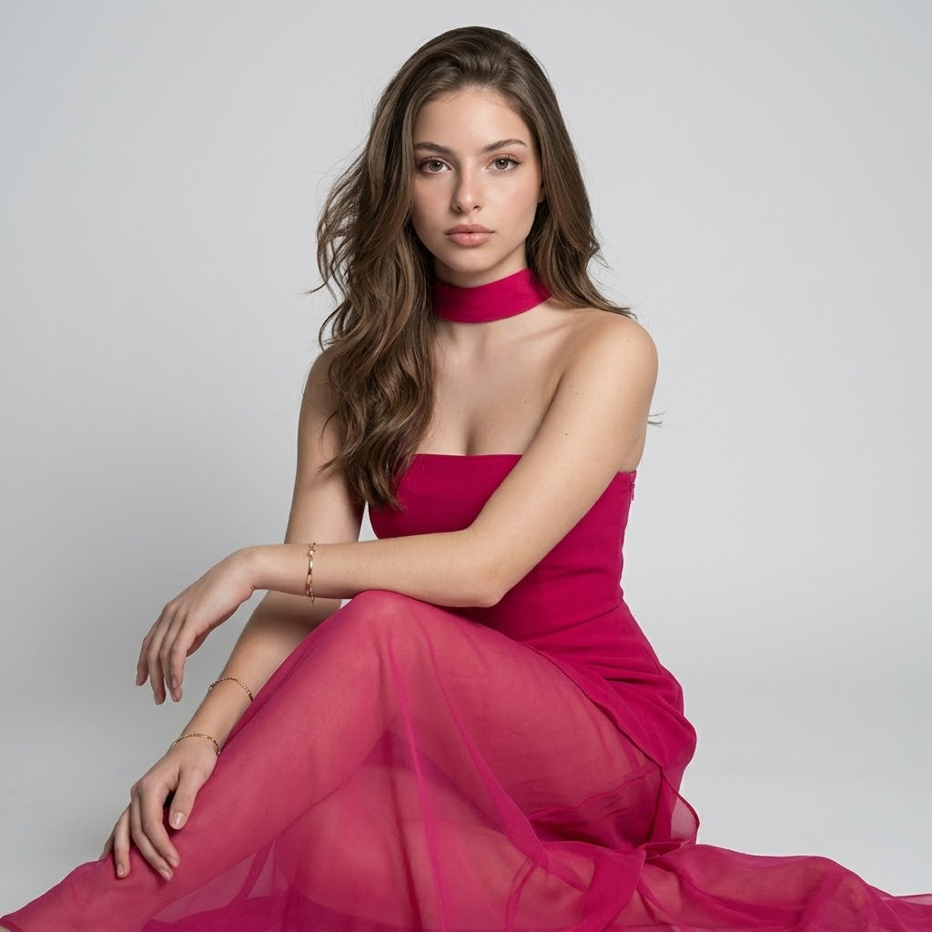 Layered Asymmetrical Tube Maxi Dress – Tiered Layer Detail | Celina Studio