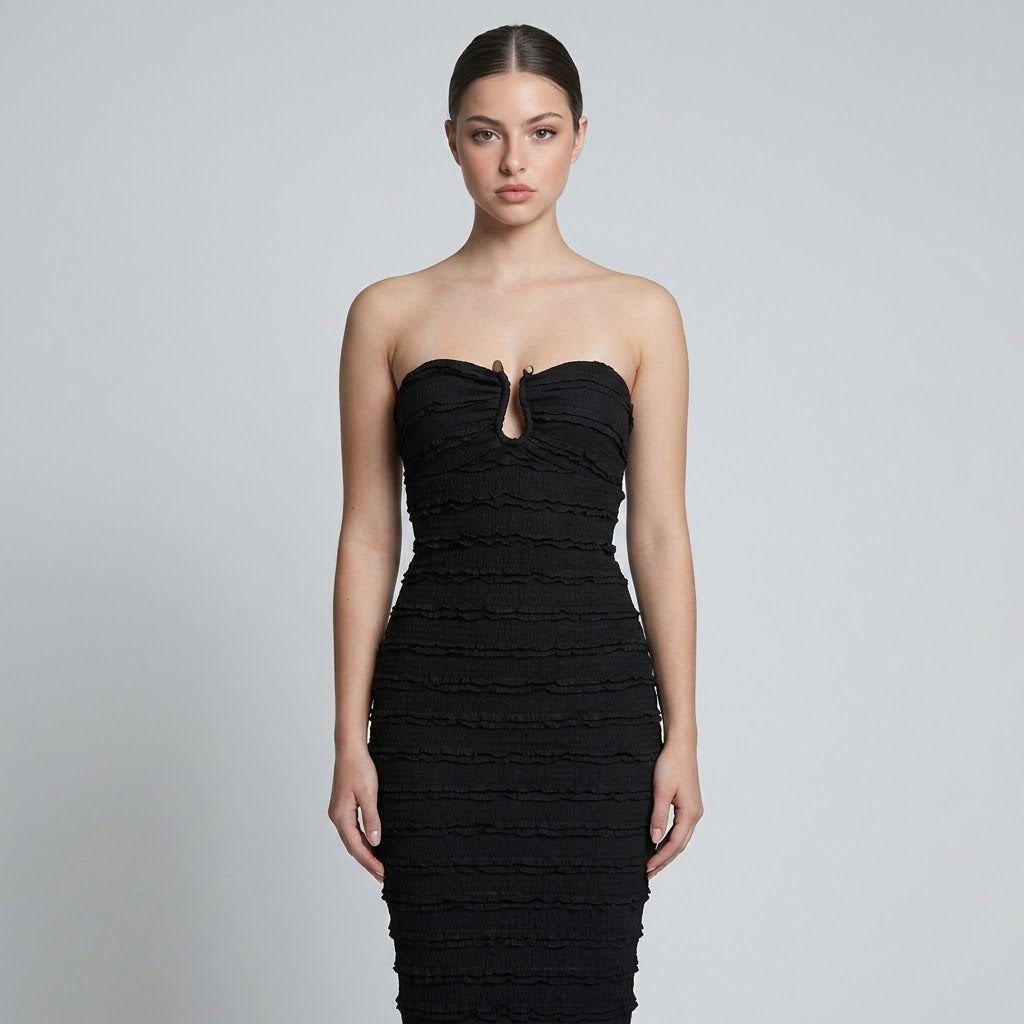 Sweetheart-Neck Tube Maxi Dress – Color Option 3