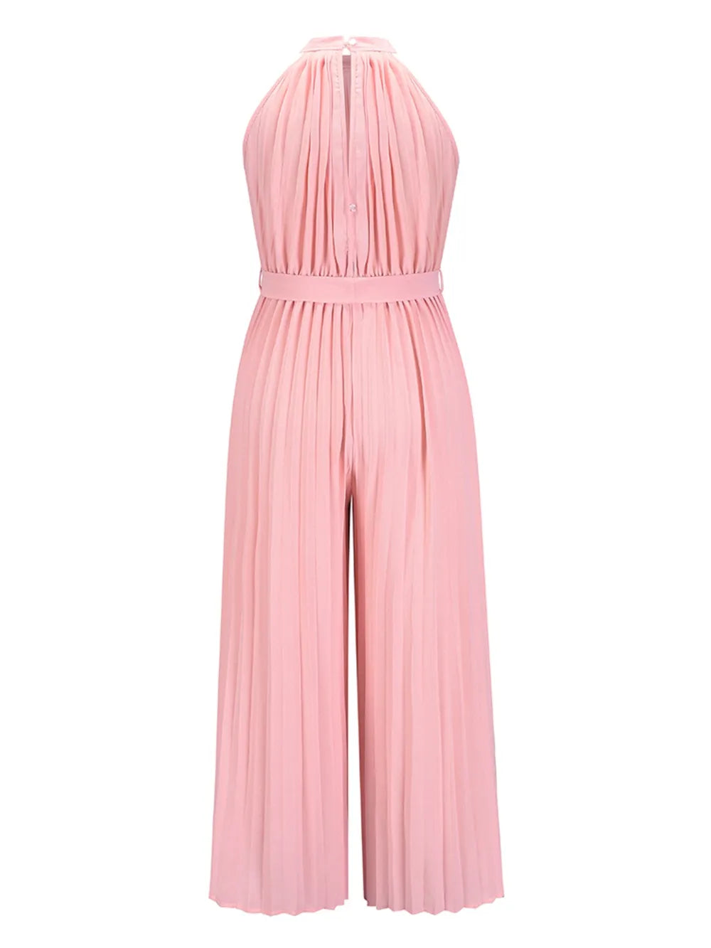 Cutout Tied Pleated Sleeveless Jumpsuit – Color Option | Celina Studio