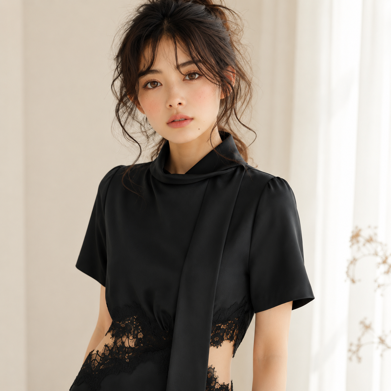 Trendy Asymmetrical Scarf Collar Mini | Fashion Forward | Affordable