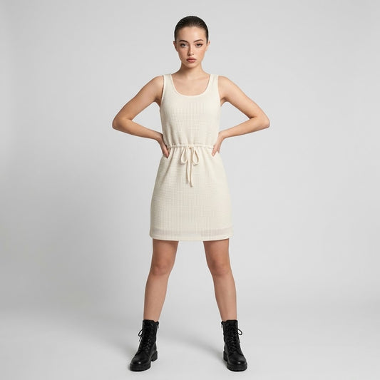 Waffle Knit Dress, side view