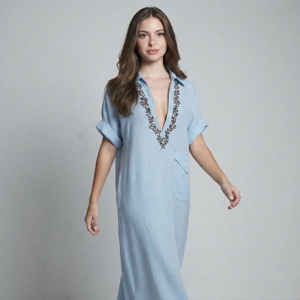 Embroidered Bohemian Maxi Dress – Additional Styling View