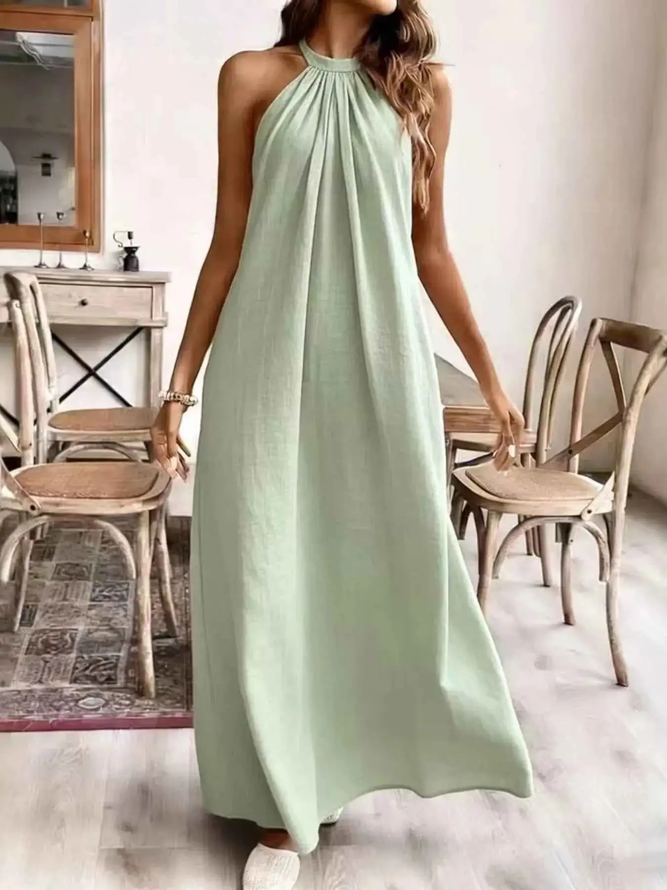 Halter Neck Maxi Dress