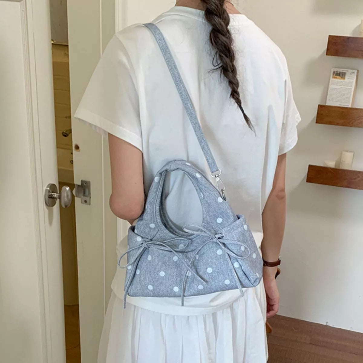 Polka-Dot Bow Handbag – Color Option | Celina Studio