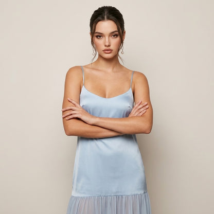 Adjustable Strap Maxi Cami Dress with Scarf – Color Option | Celina Studio