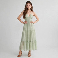 Tiered Halter Neck Cami Dress