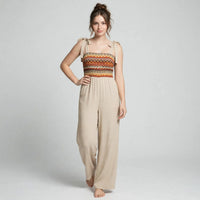 Tie-Shoulder Wide-Leg Jumpsuit