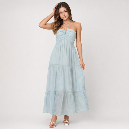 Tiered Halter Neck Cami Dress