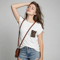 Leopard Cap Sleeve T-Shirt