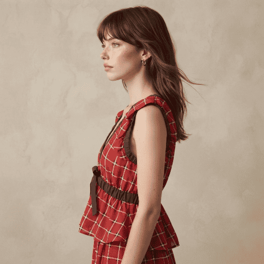 Plaid Bow-Tie Top | Playful Statement | $55-$56