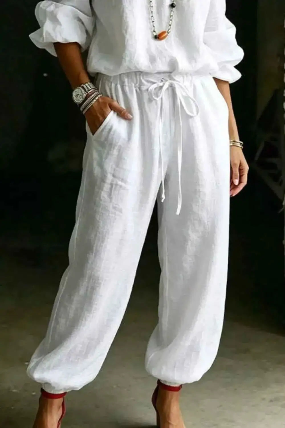 Off-Shoulder Top and Pants Set