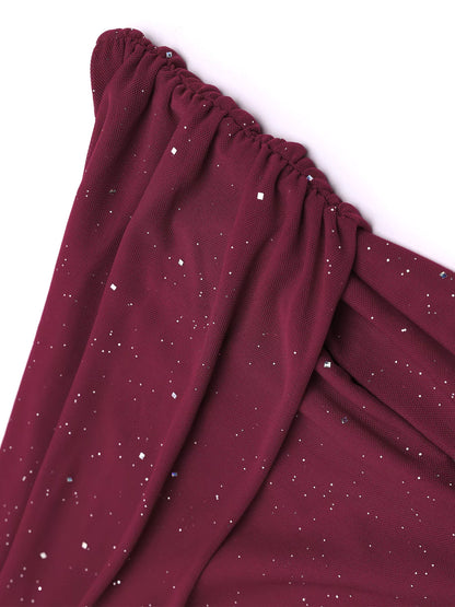 Glitter Off-Shoulder Maxi Dress – Additional Product Image 22 | Celina Studio