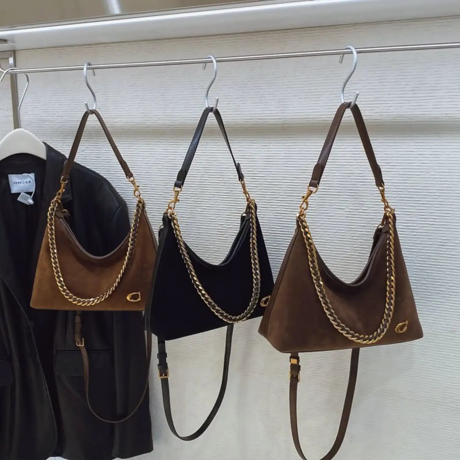 Black Suede Large Crossbody – additional view 3