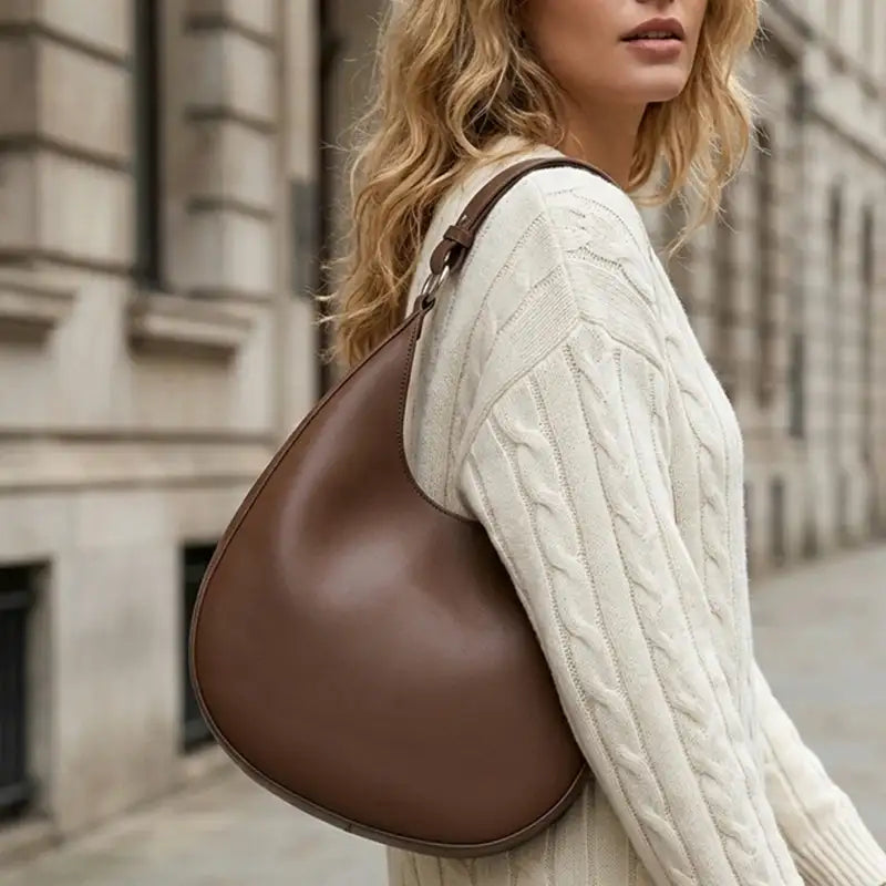 Genuine Leather Hobo Underarm Shoulder Bag