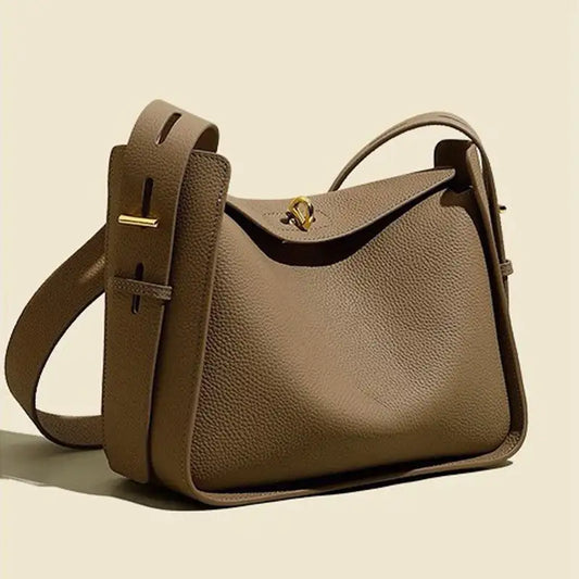 Genuine Leather Underarm Tote