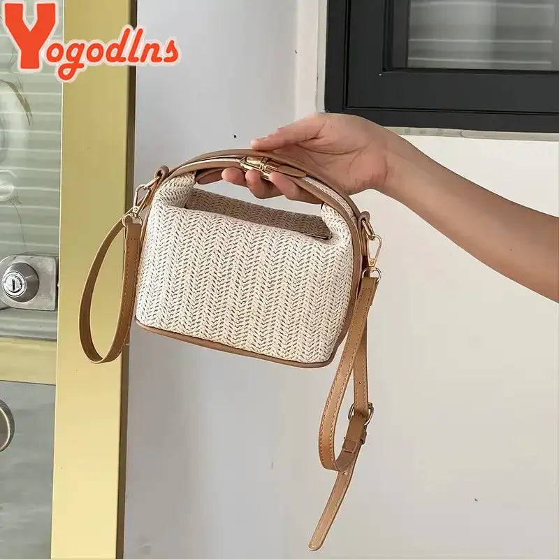 Small Straw Bucket Crossbody – additional view 3
