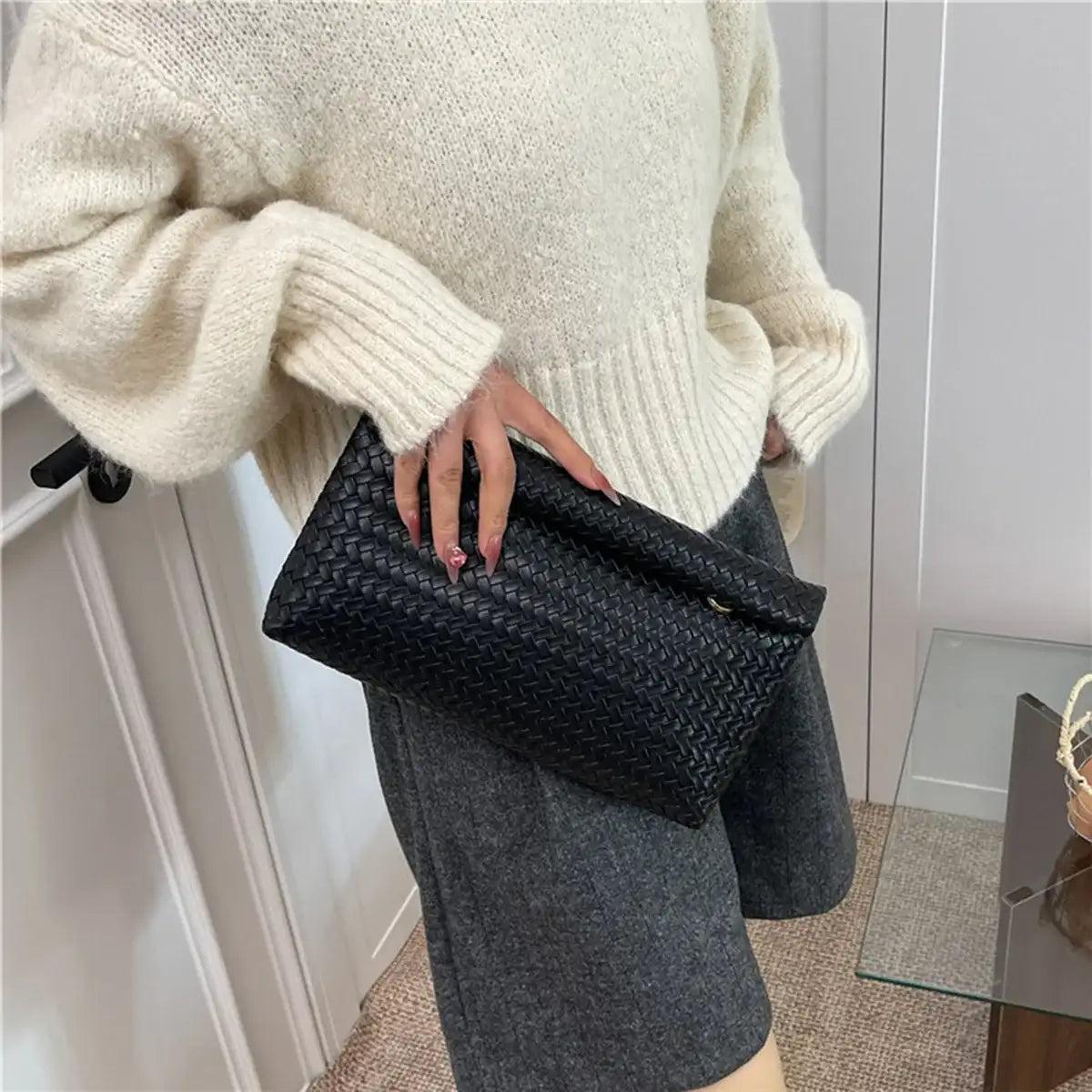 Braided PU Leather Clutch – additional view 5