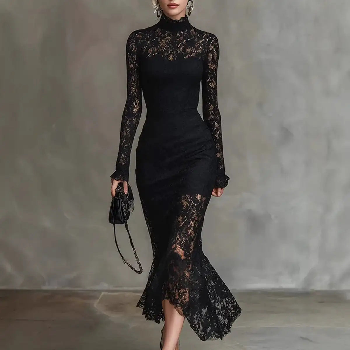 Elegant Lace Patchwork Dress