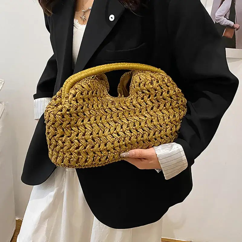 Woven Straw Beach Tote