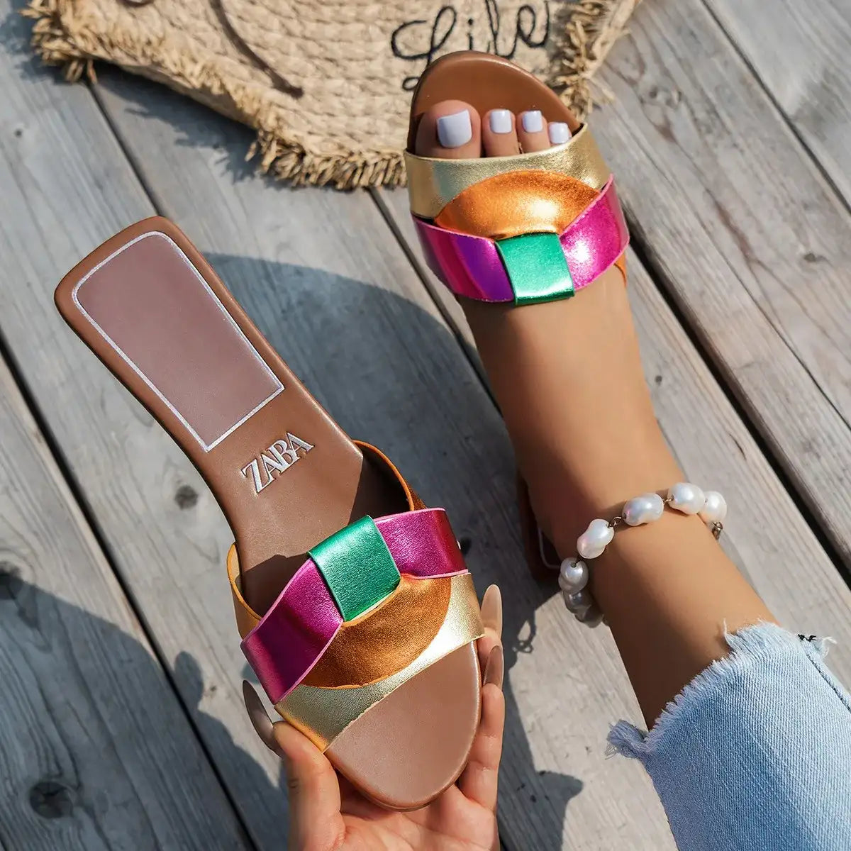 Solid Color Pull-On Fashion Slippers – additional view 4