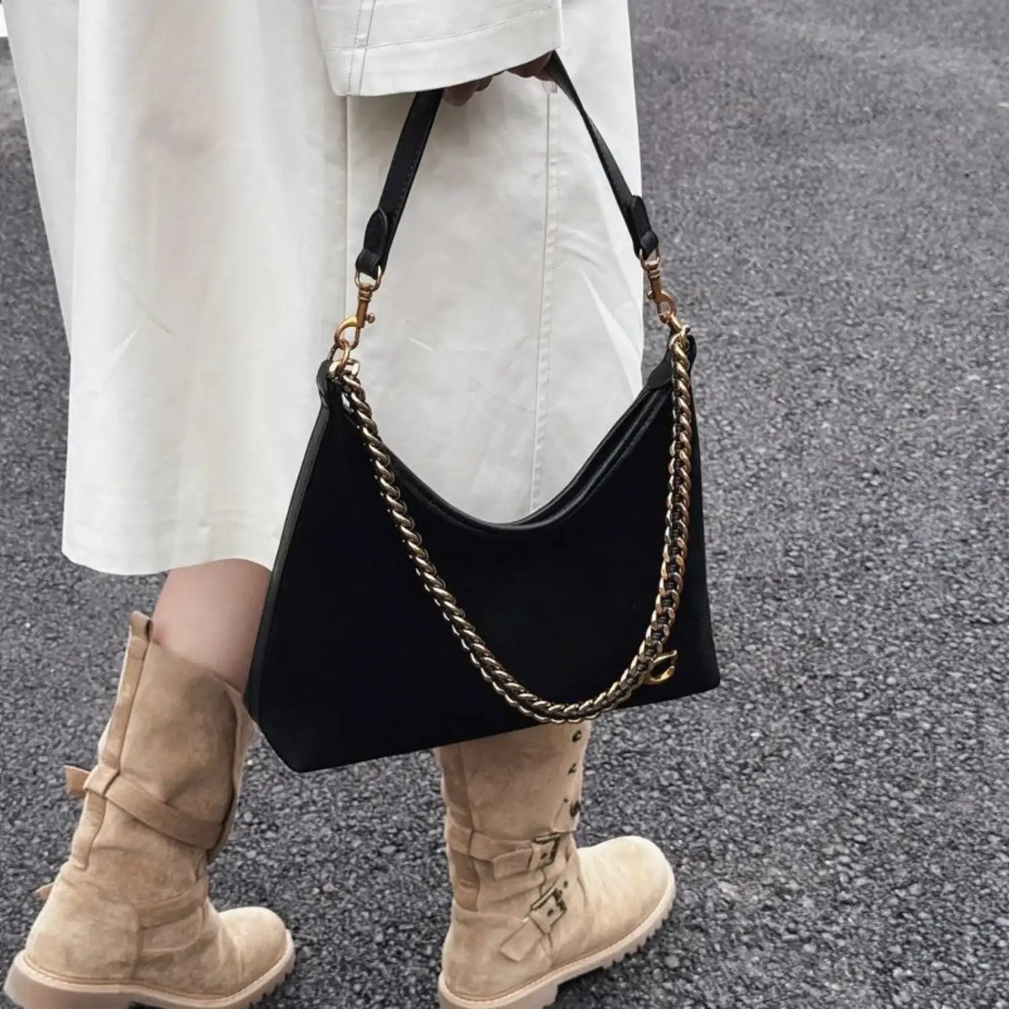 Black Suede Large Crossbody – additional view 5