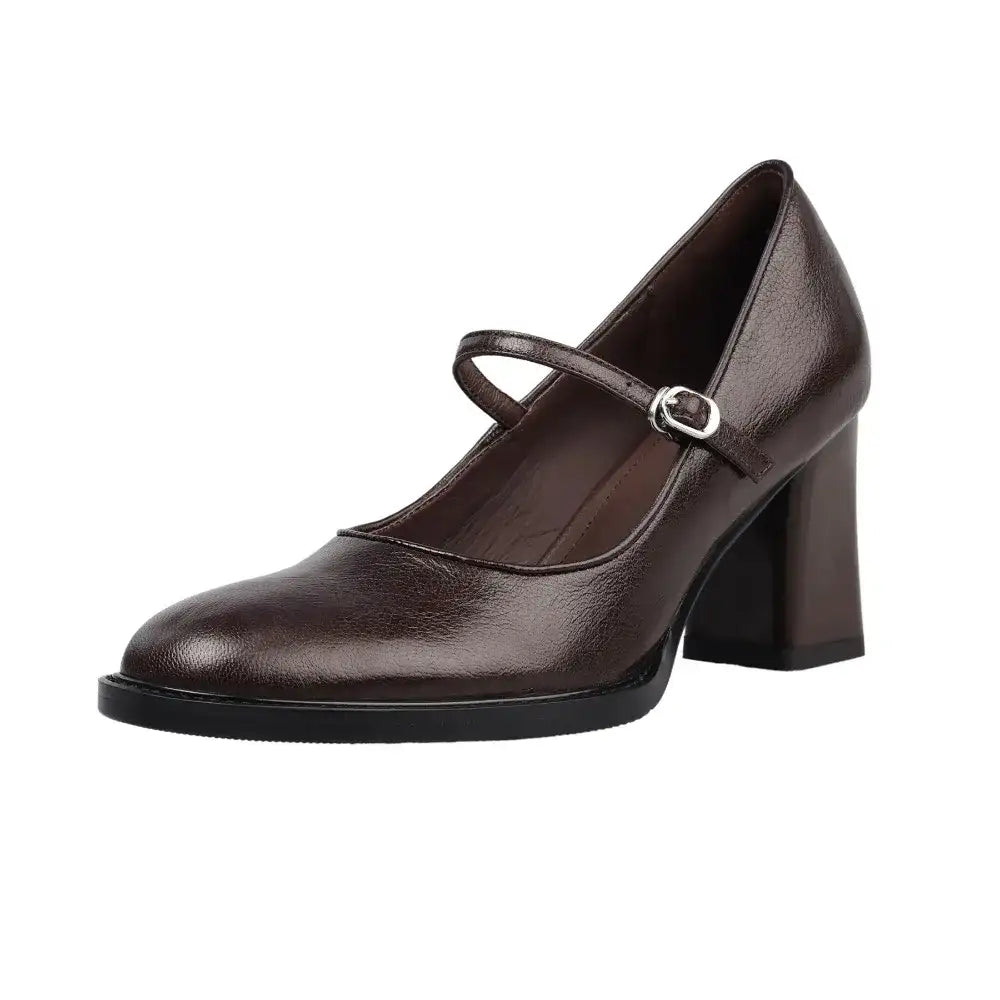 Genuine Leather Mary Jane Pumps – additional view 3