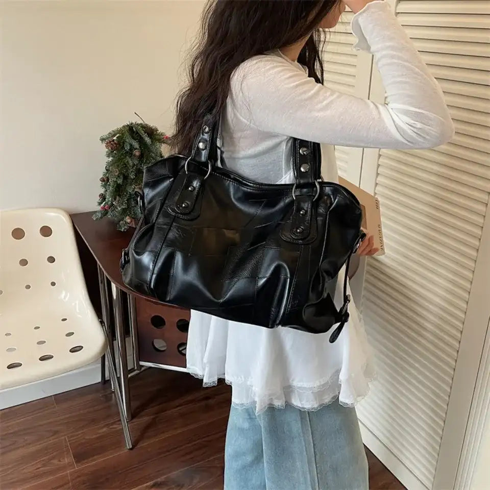 Retro PU Leather Tote – additional view 2