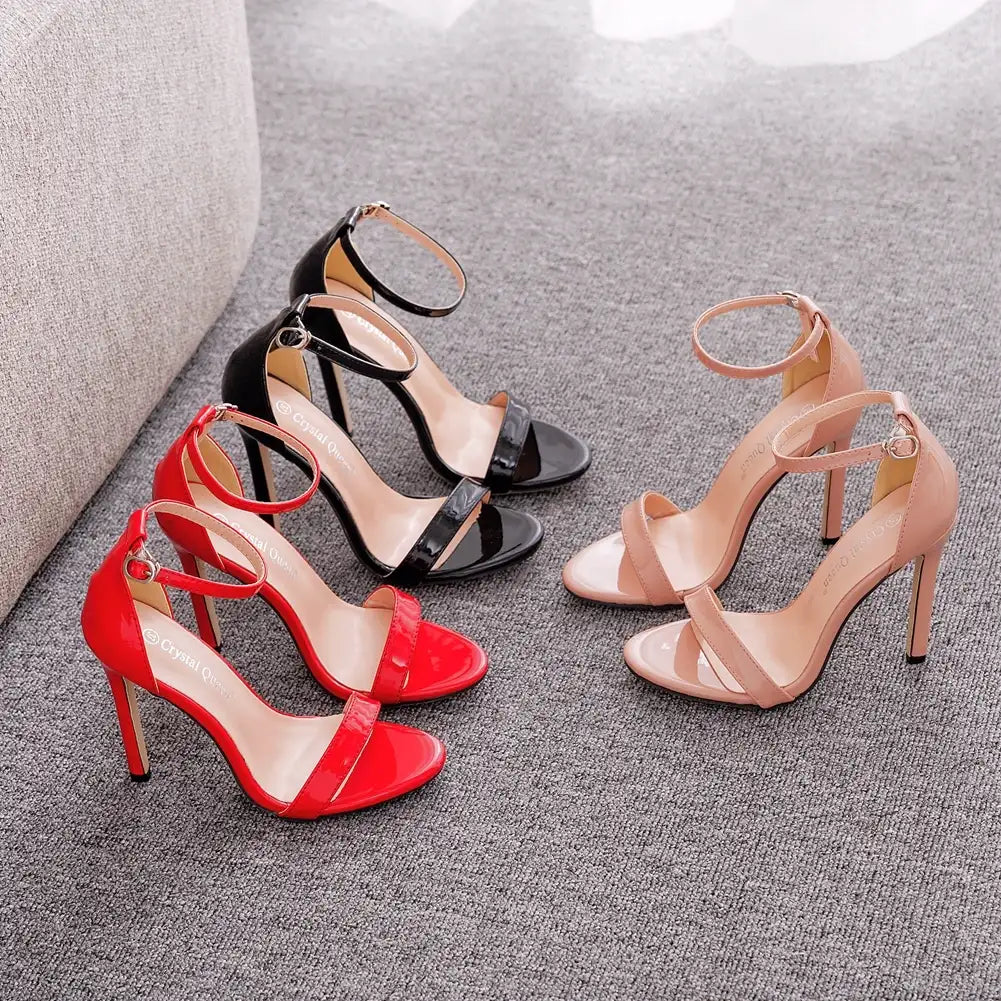 Solid Color High Heel Stiletto Sandals – Back View
