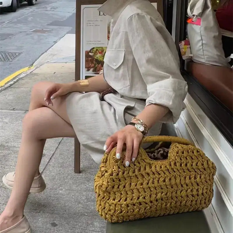 Woven Straw Beach Tote – additional view 3