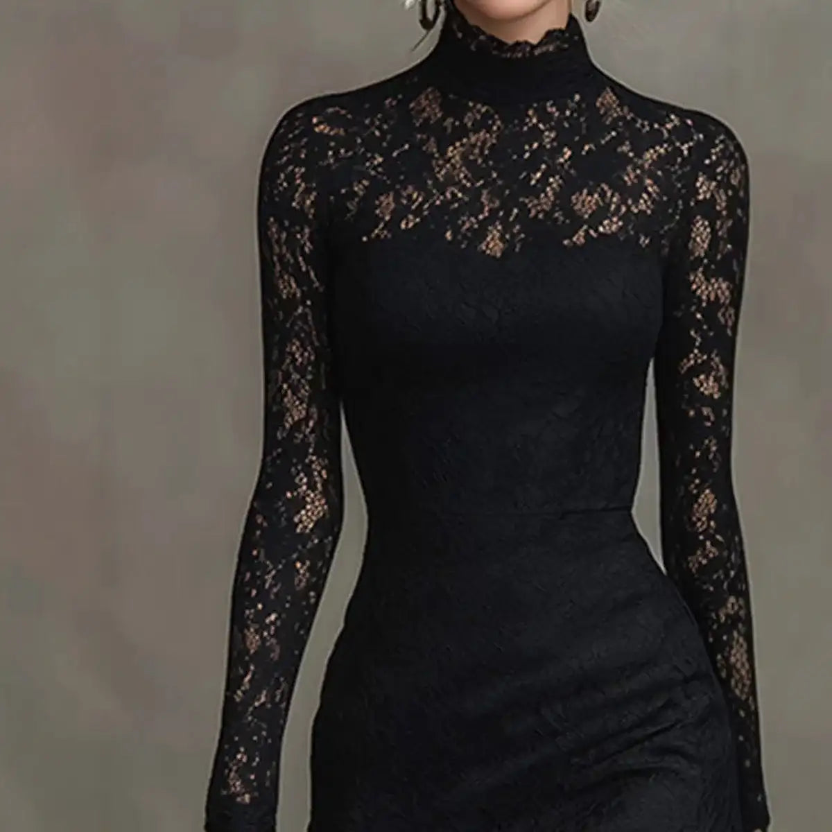 Elegant Lace Patchwork Dress – additional view 2