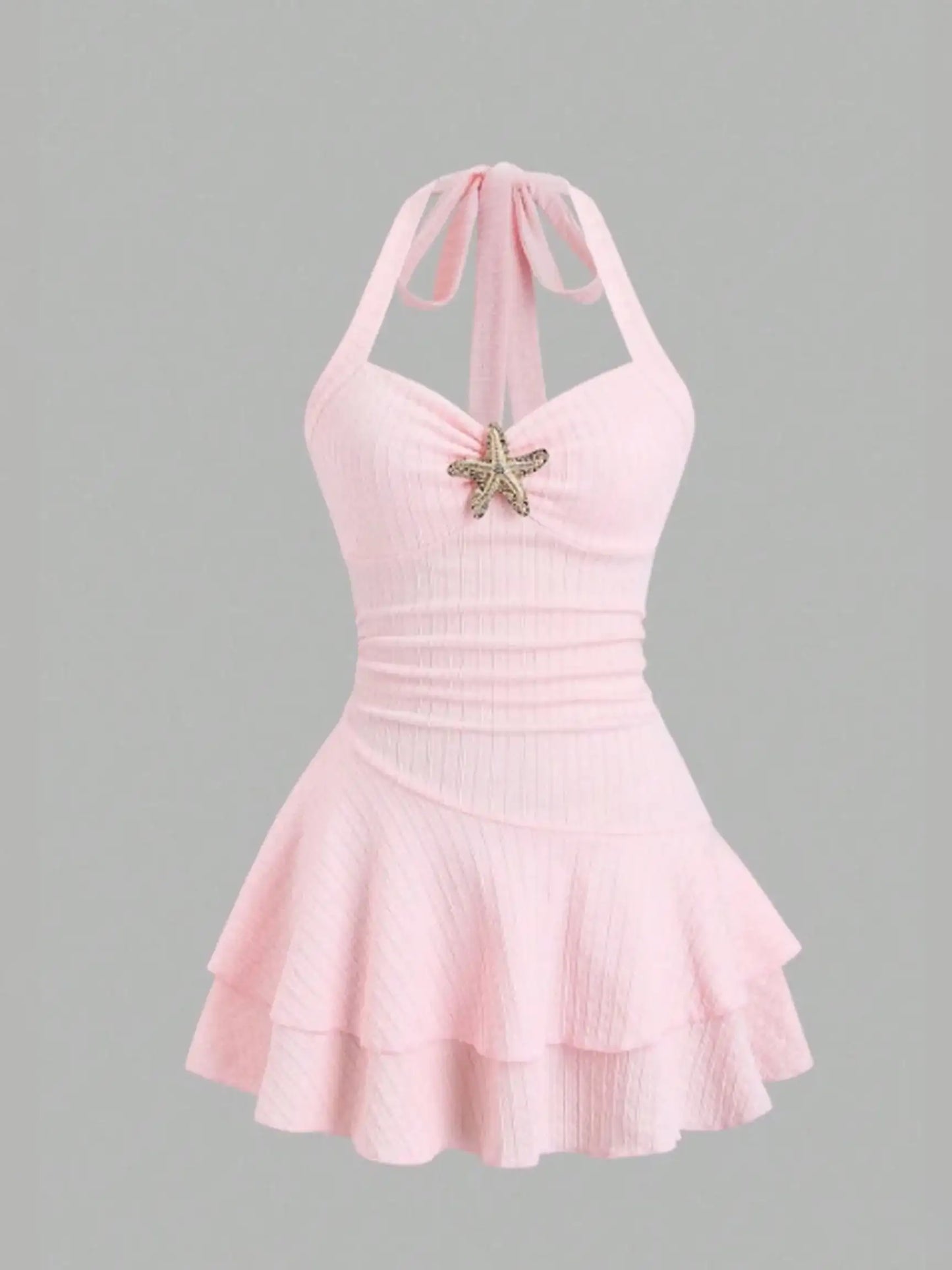 Cute Starfish Halter Mini Dress – additional view 6
