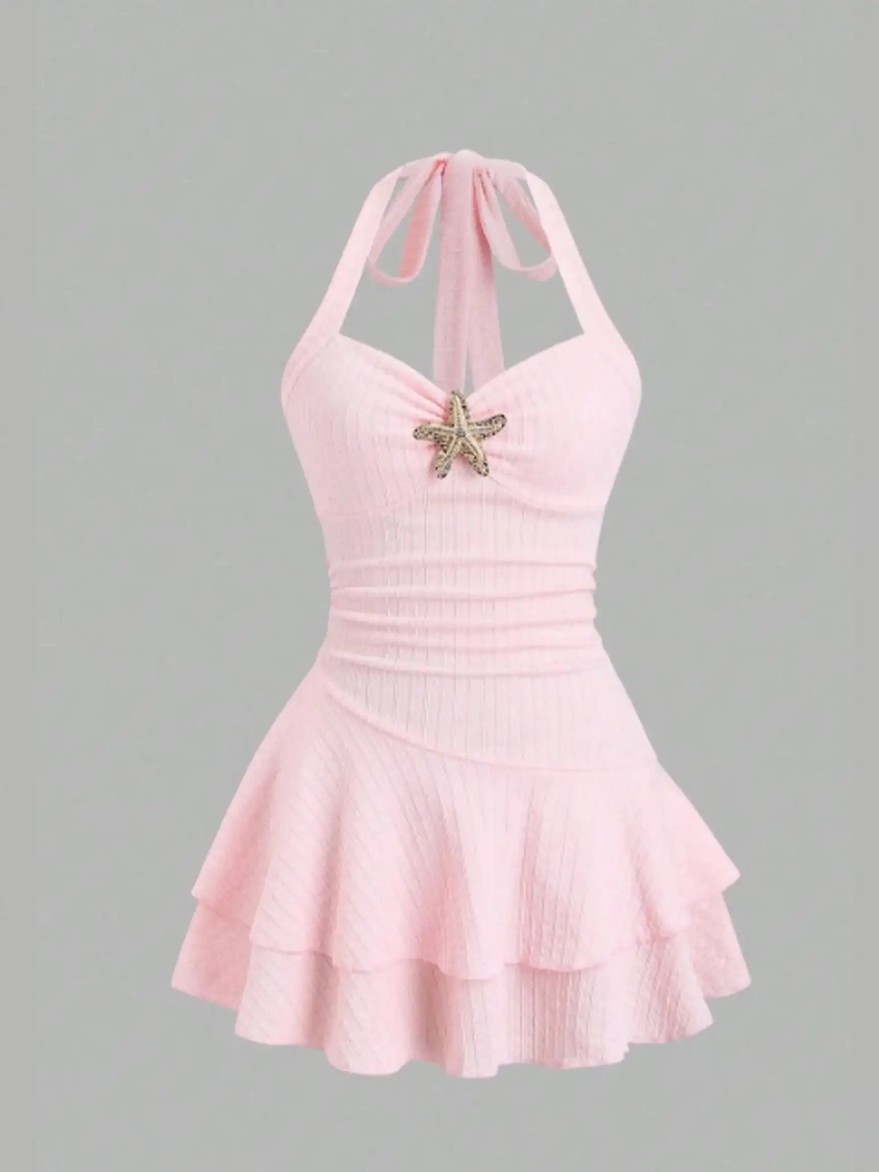 Cute Starfish Halter Mini Dress – additional view 6