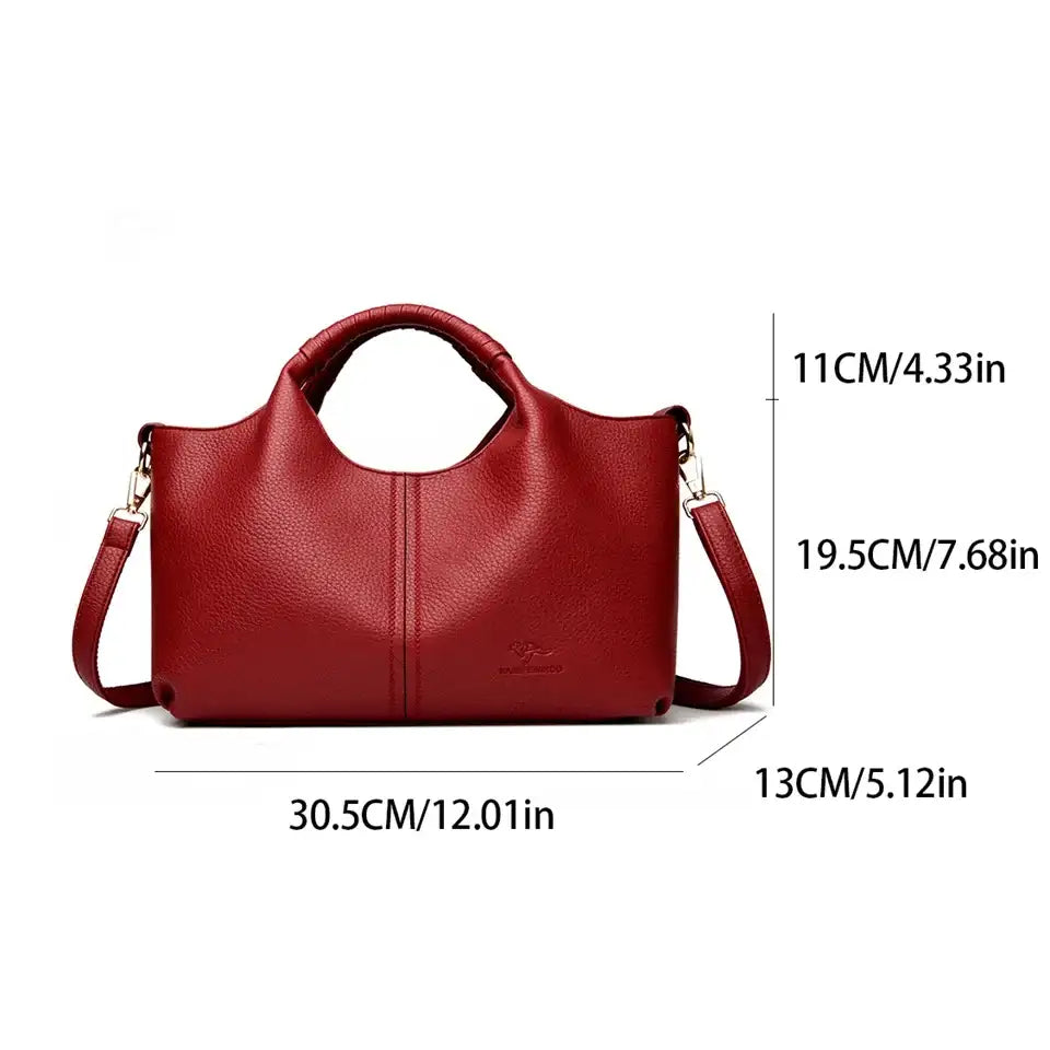Soft Leather Women's Tote Crossbody Commuter Bag – additional view 4