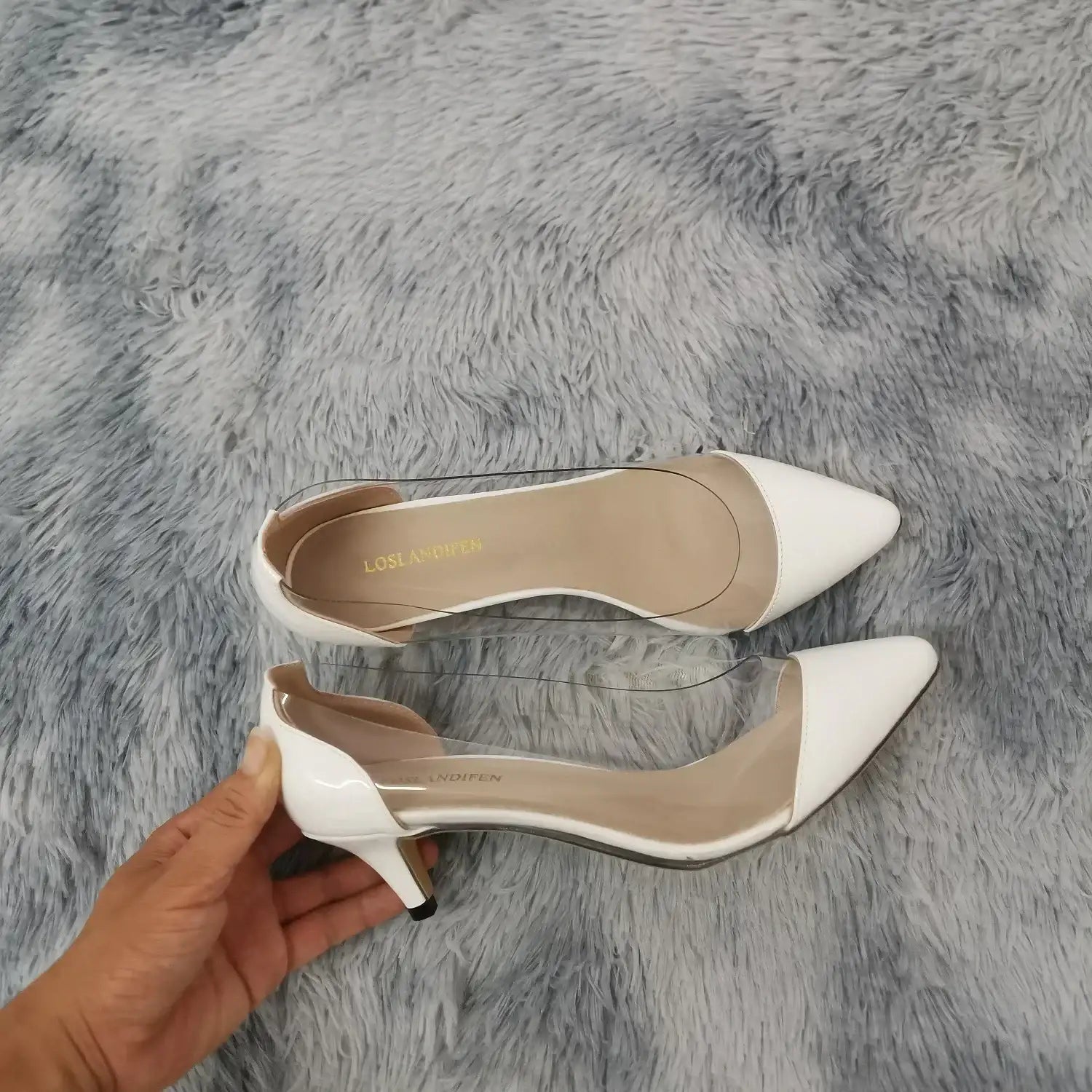 PVC Transparent Low Heel Pointed Toe Pumps – additional view 6