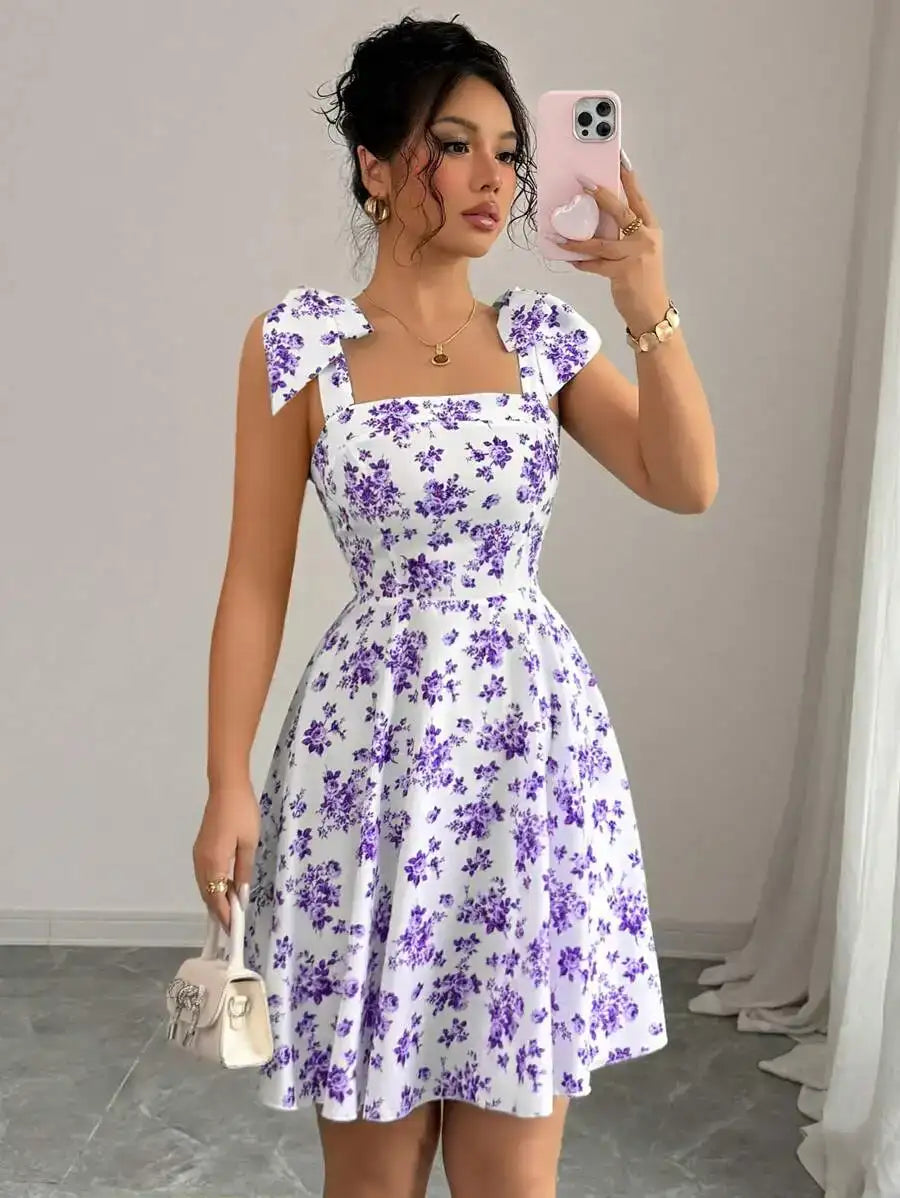 Cute Ditsy Floral A-Line Dress – additional view 5