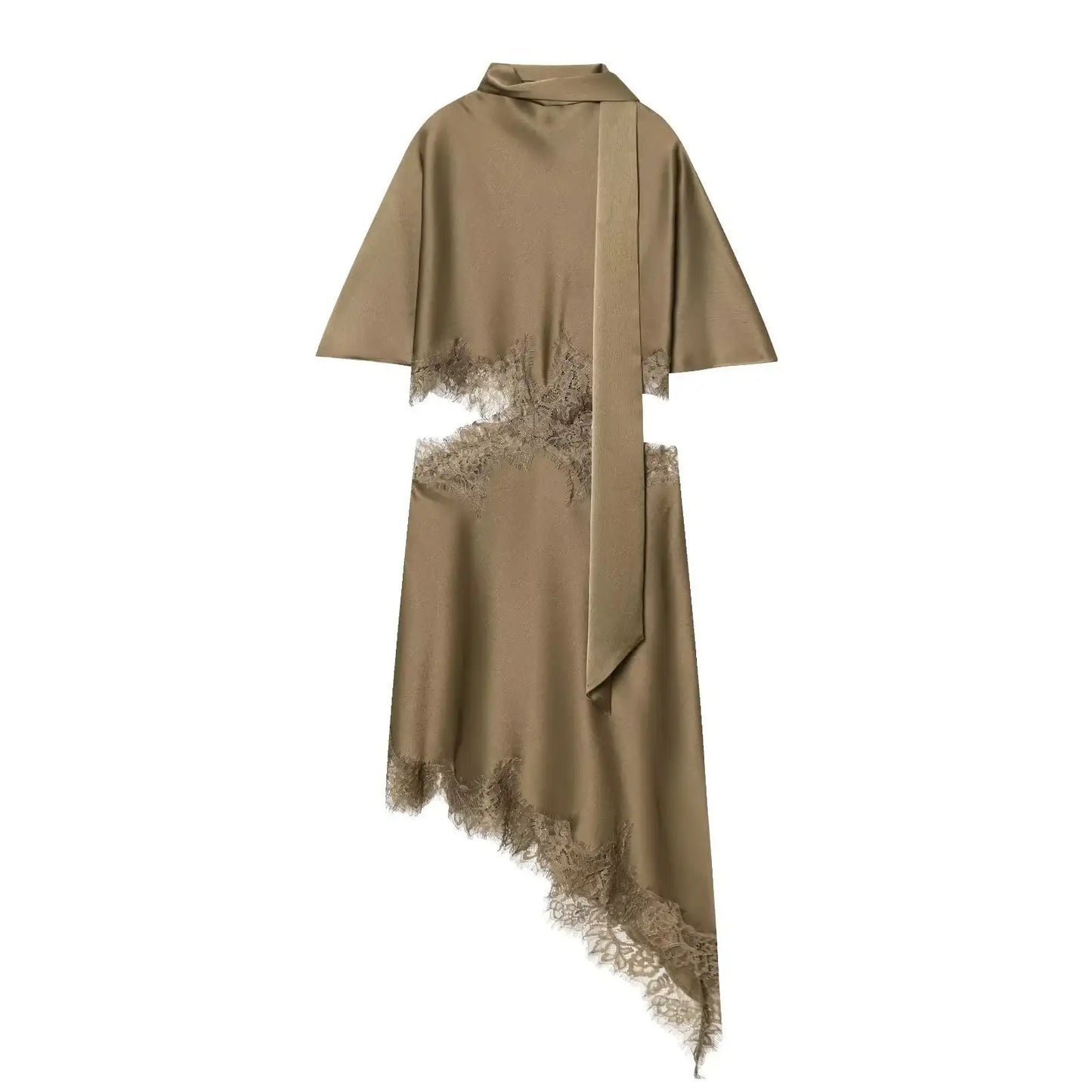 Trendy Asymmetrical Scarf Collar Mini – additional view 5