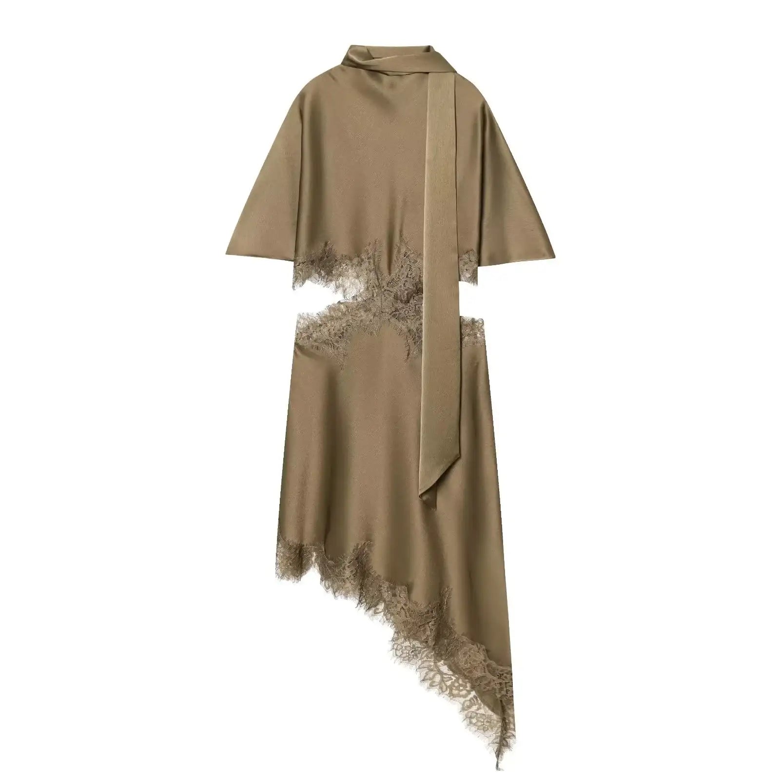 Trendy Asymmetrical Scarf Collar Mini – additional view 5