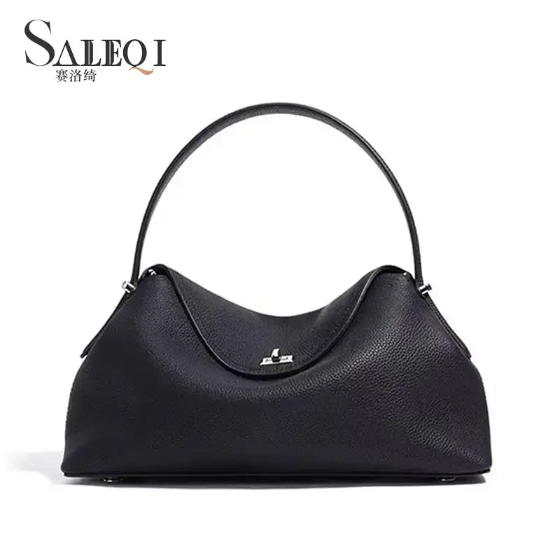 Genuine Cowhide Leather Crossbody Handbag